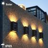 8PCS LED Solar Wall Lamp Outdoor Waterproof Up and Down Lighting Garden Decoration Lights Stairs Fence Sunlight