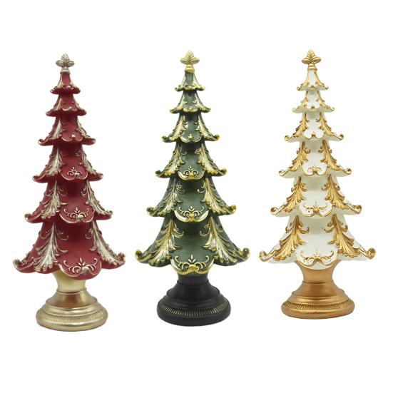 Рождественская елка Фигурка Елки Рождественское украшение Смола Снежный Настольный декор Элегантный Праздник