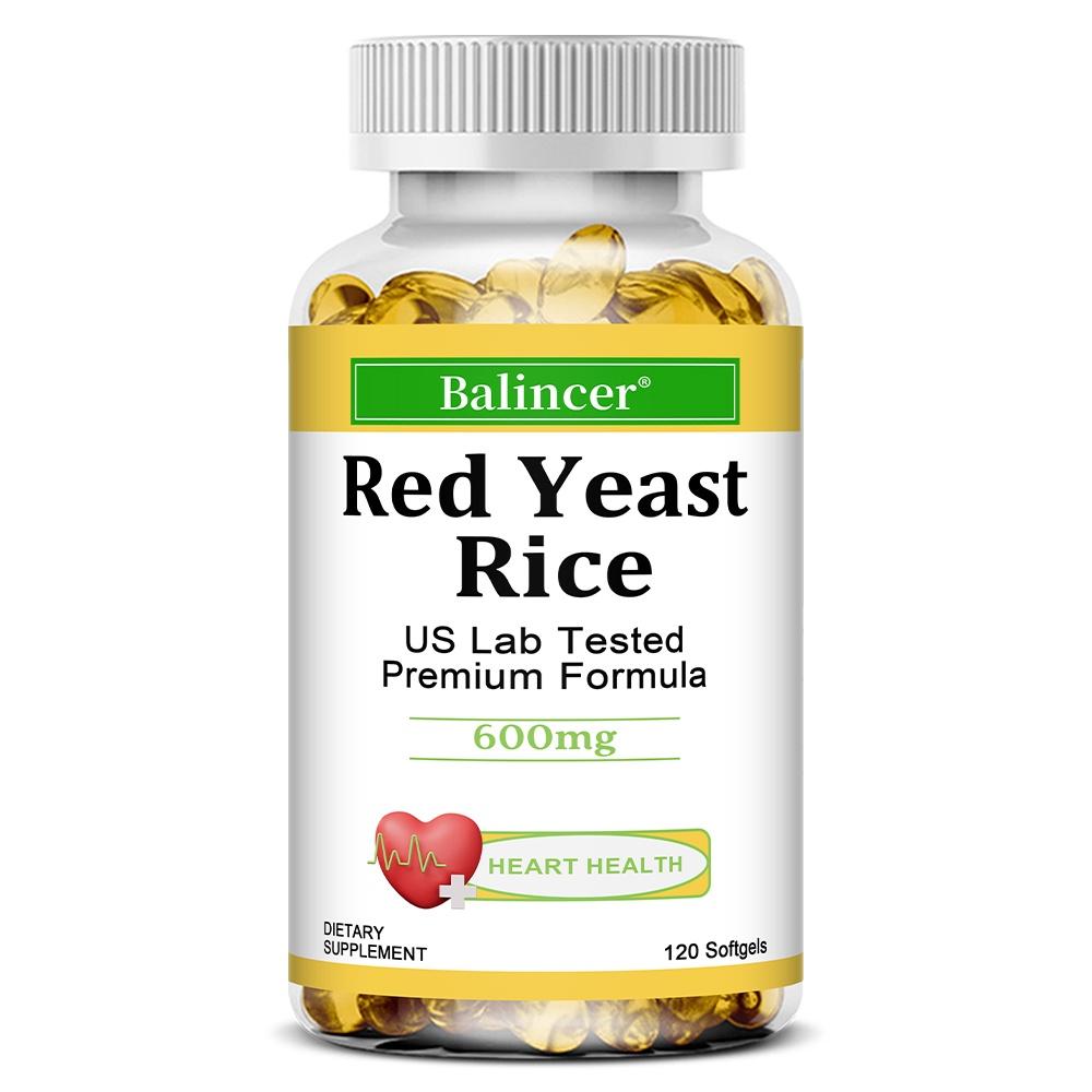 Balincer Red Yeast Rice Softgels 600mg, Support Heart Health, 120 Softgels
