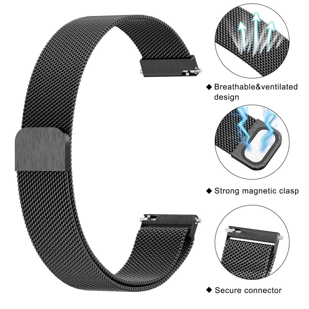 For Huawei Watch GT 5 Pro 42mm/GT 5 41mm Watch Band Magnetic Milanese Stainless Steel Strap