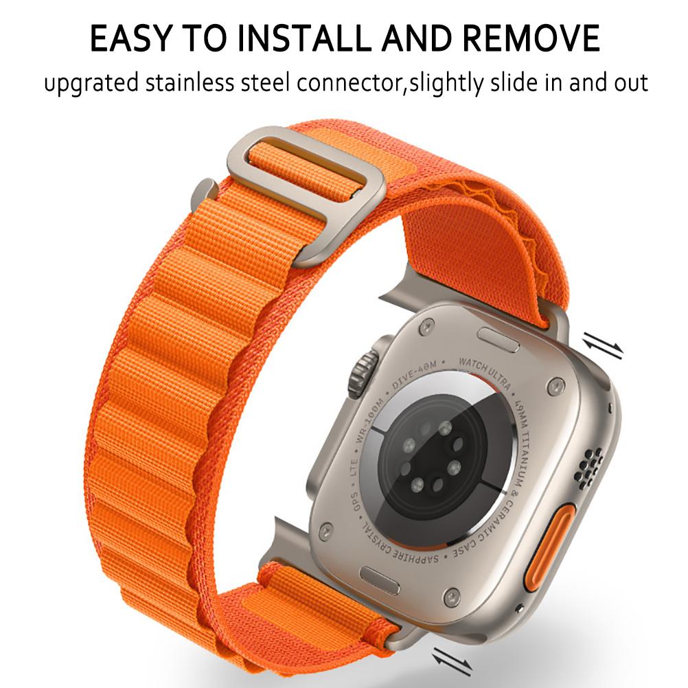 Loop Apple Strap Watch For Band 49mm 45mm 41mm 44mm 40mm Nylon Watchband Bracelet Belt Iwatch Series 3 5 Se 6 7 8 Ultra