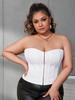 Rose Beauty A Plus с крючками и петлями спереди, зашнурованный, с открытой спиной, корсет Overbust, бюстье, корректирующее тело, клубная одежда, укороченный топ-труба