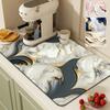 Table Dish Drying Mat Absorbent Dish Drying Mat Kitchen Accessories Kitchen Drying Mat Decoration Home Table Decor Mats