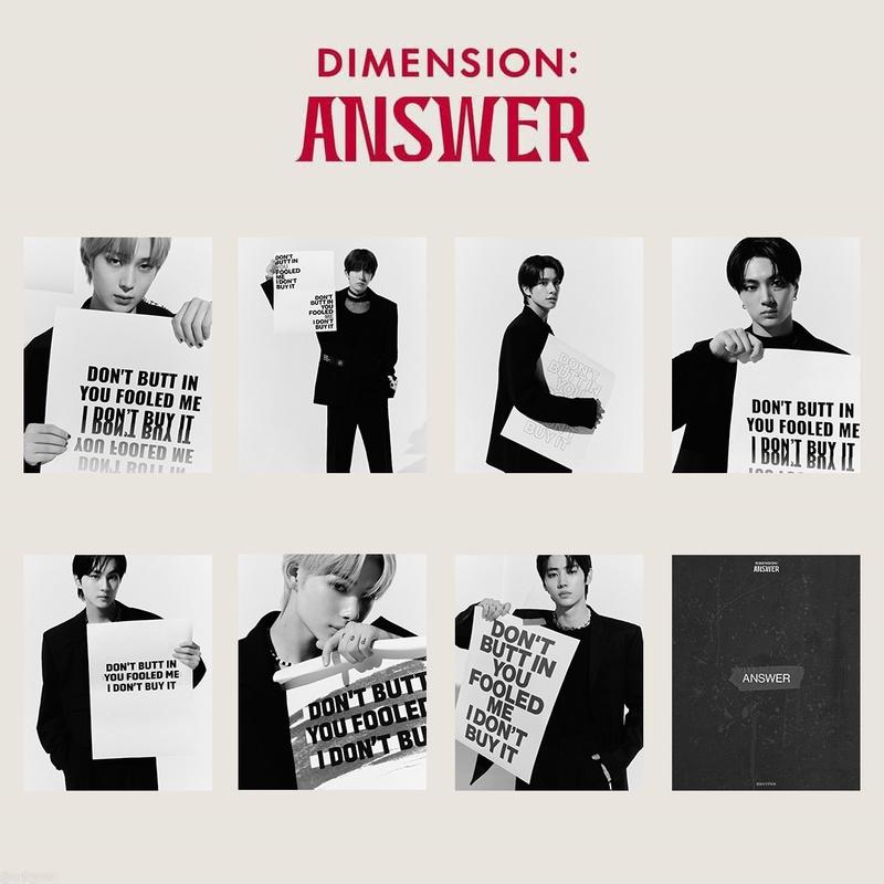 K-POP ENHYPEN DIMENSION ANSWER концептуальная фотокарта для HEESEUNG JAKE JAY JUNGWON NI-KI SUNGHOON SUNOO