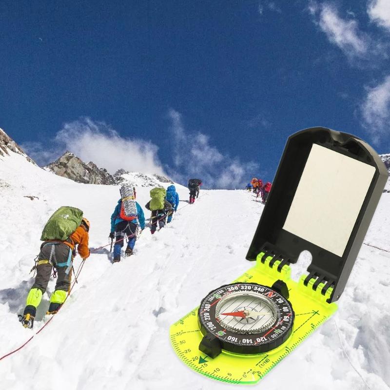 Многофункциональный портативный компас с переворачивающейся измерительной шкалой, инструменты для выживания на открытом воздухе для кемпинга и туризма