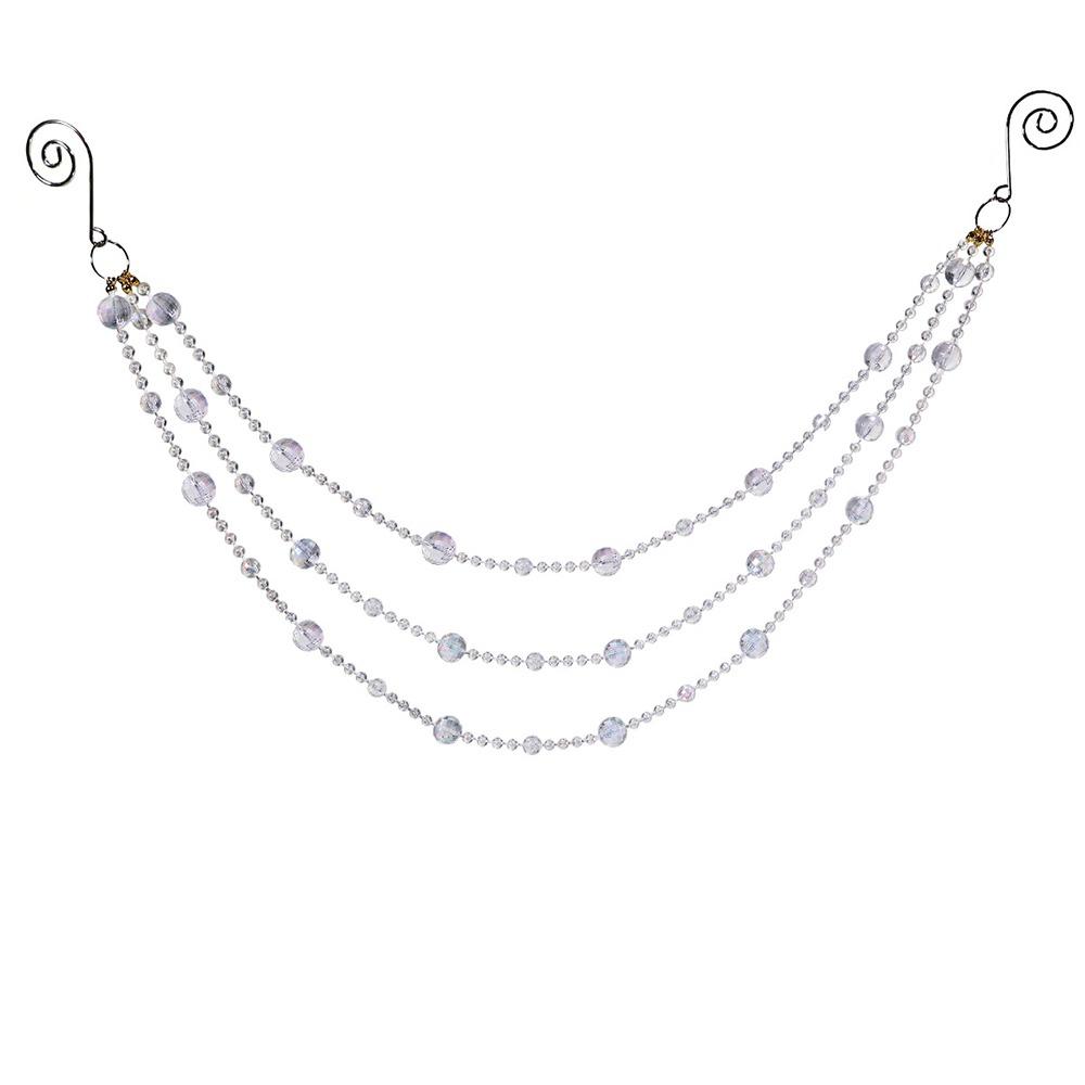 Acrylic Pearl Bead Garland Faux Pearl Beaded Hanging Decoration Christmas Window Decor