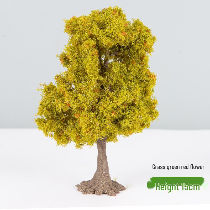 DIY Handmade Architectural Sand Table Model: Garden Scene with Micro Landscape Miniature Trees