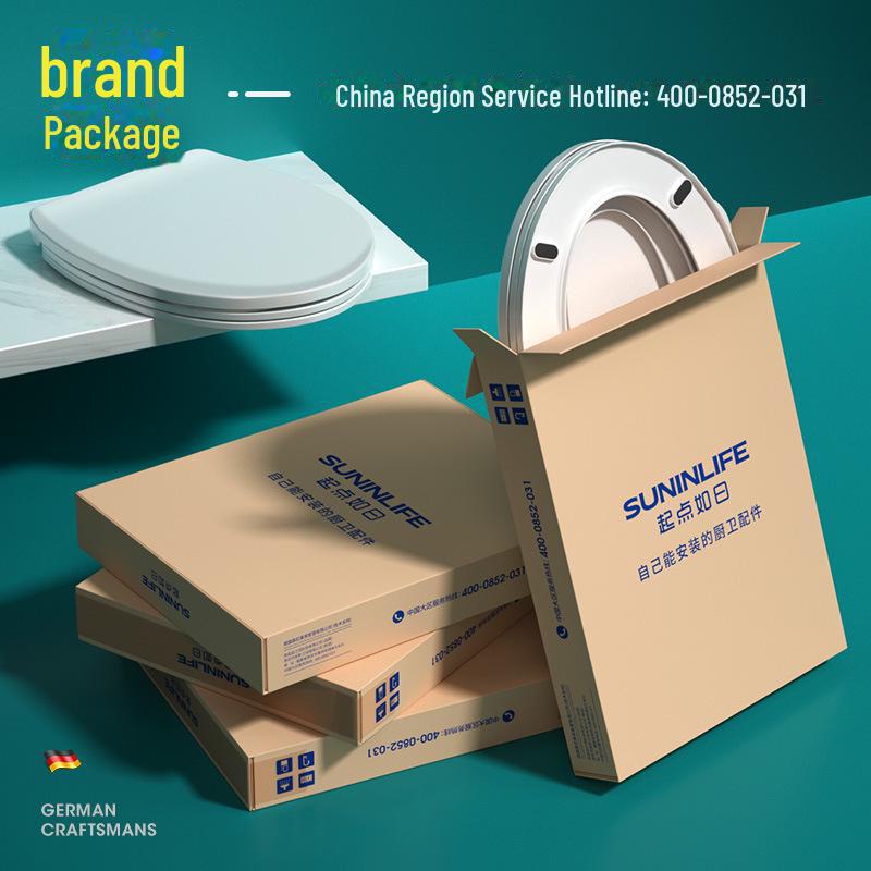 Универсальный быстроустанавливаемый чехол для сиденья унитаза с функцией замедления - утолщенные и удобные для домашнего хозяйства аксессуары