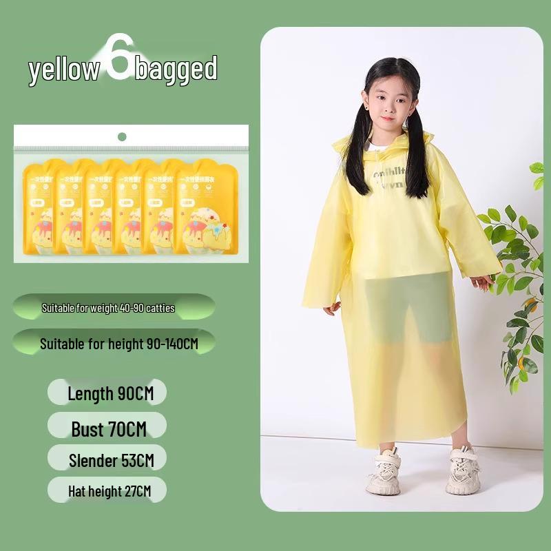Детский и взрослый портативный водонепроницаемый пончо - Универсальный утолщенный дождевик для школы, путешествий и прогулок