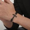 Bracelet Vintage Charm Pendant Amulet Talisman Ankh Cross Men Women Stainless Steel Egypt Egyptian Key Life Religious Jewelry Gift Hip Hop Rock Goth