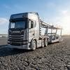 1:50 SCANIA Двухэтажный бортовой транспортный автомобиль Модель автомобиля из литого металла Коллекция игрушечных машинок для детей Хобби Игрушка на день рождения