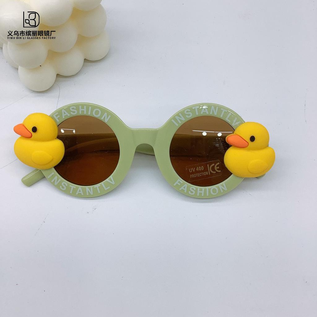 Модные милые маленькие желтые утки-утки, солнцезащитные очки с защитой от ультрафиолета для детей, модные детские очки