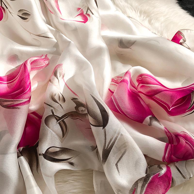 Весенне-летний шарф, женский шелковый толстый шаль, теплые шарфы