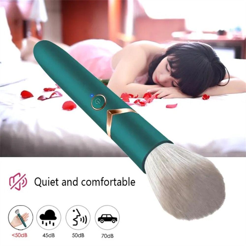 Multifunctional Vibration Makeup Brush 10 Speeds Erotic Sex Toys  Female Orgasm Clitoral