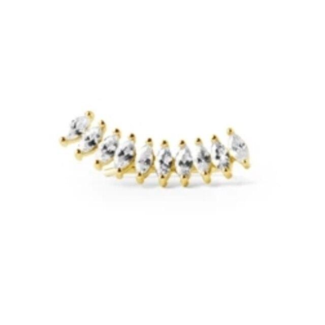 1pc Real Silver 925 Earring  Trend Earrings For Women Diamond Horse Eye Stud Earrings Jewelry For Wedding Party Gift