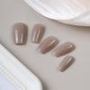 Женские накладные ногти среднего размера с рисунком телесного цвета на акриловых ногтях глянцевые накладные ногти с полным покрытием