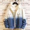 Мужская джинсовая куртка Lovers Decoration Clothes Washed Denim Coat Gradient Loose Casual Denim Jacket M-5XL