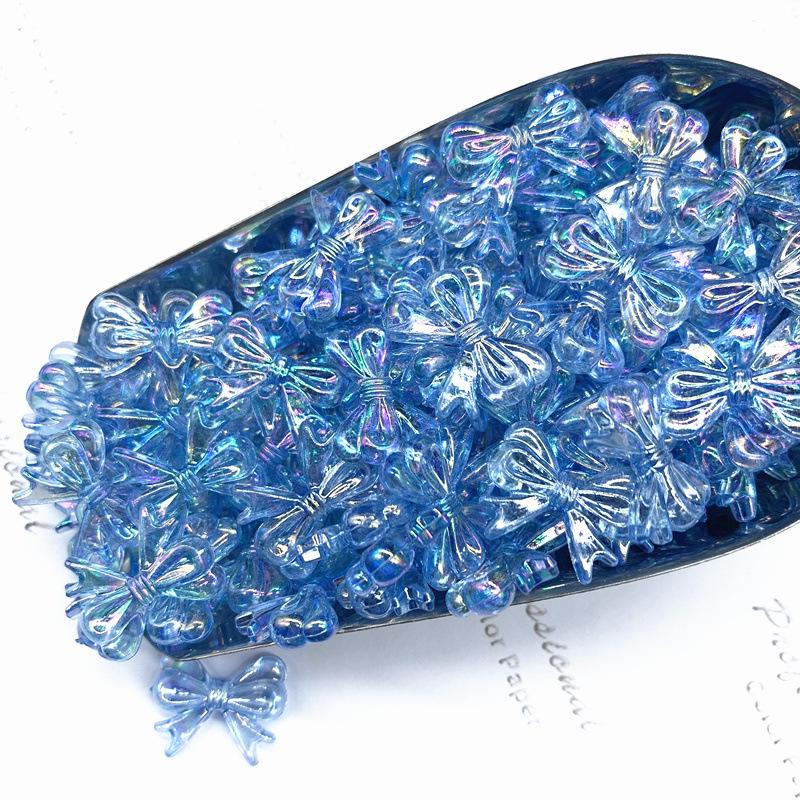 Pearlescent Acrylic Bow Tie Beads for DIY Jewelry