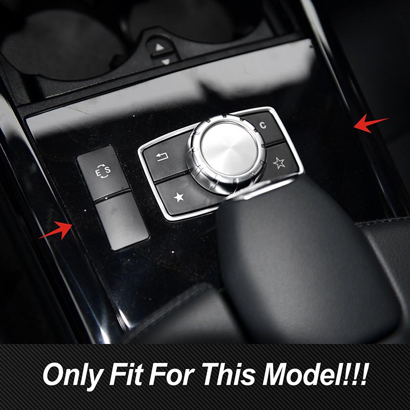 Car Center Console Multimedia Panel Decoration Cover Trim For Mercedes Benz E Class W212 2014-2015 LHD Stainless Steel Sticker