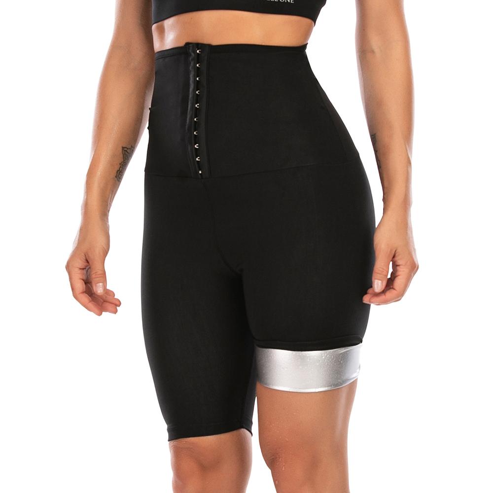 Sauna Shorts for Women Sweat Sauna Pants High Waisted Slimming Shorts Compression Thermo Capris Leggings Workout Body Shaper Thigh Slimmer Shapewear