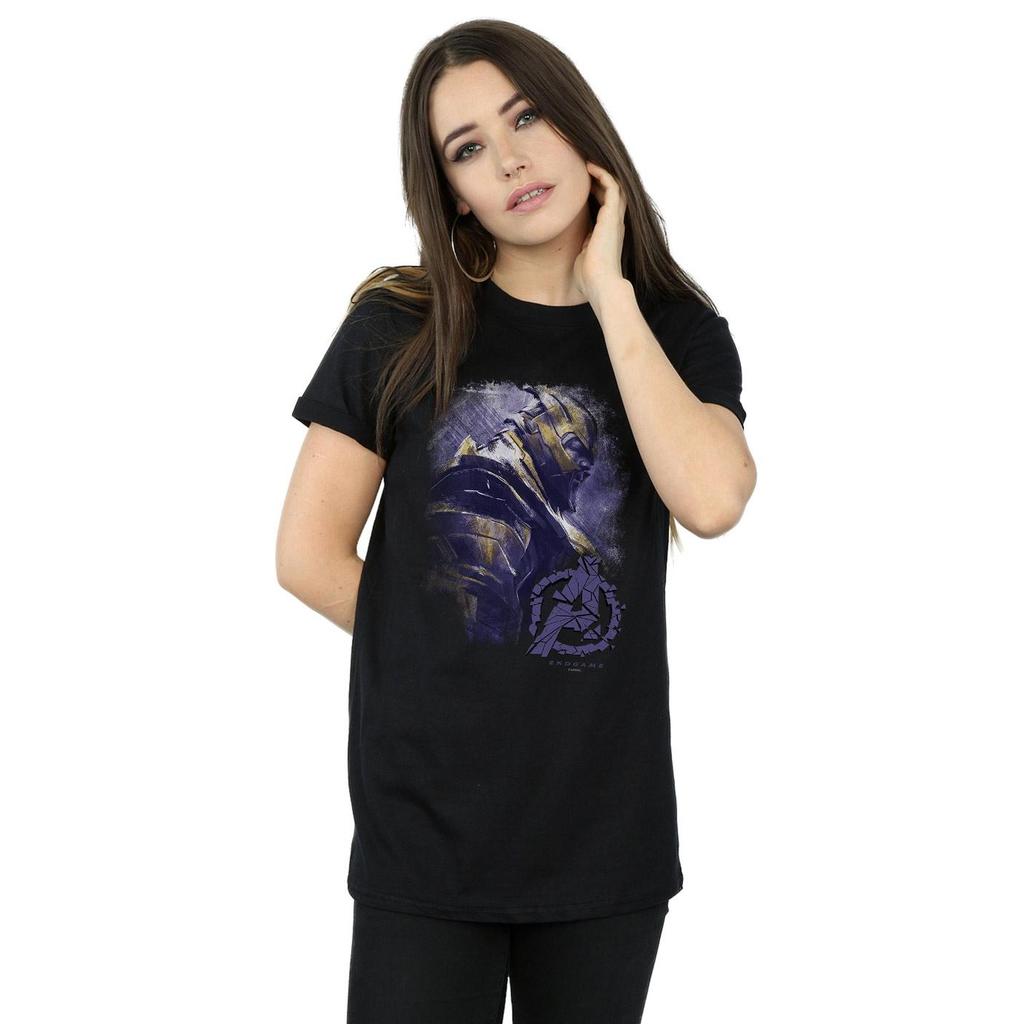 Marvel Womens/Ladies Avengers Endgame Thanos Brushed Cotton Boyfriend T-Shirt