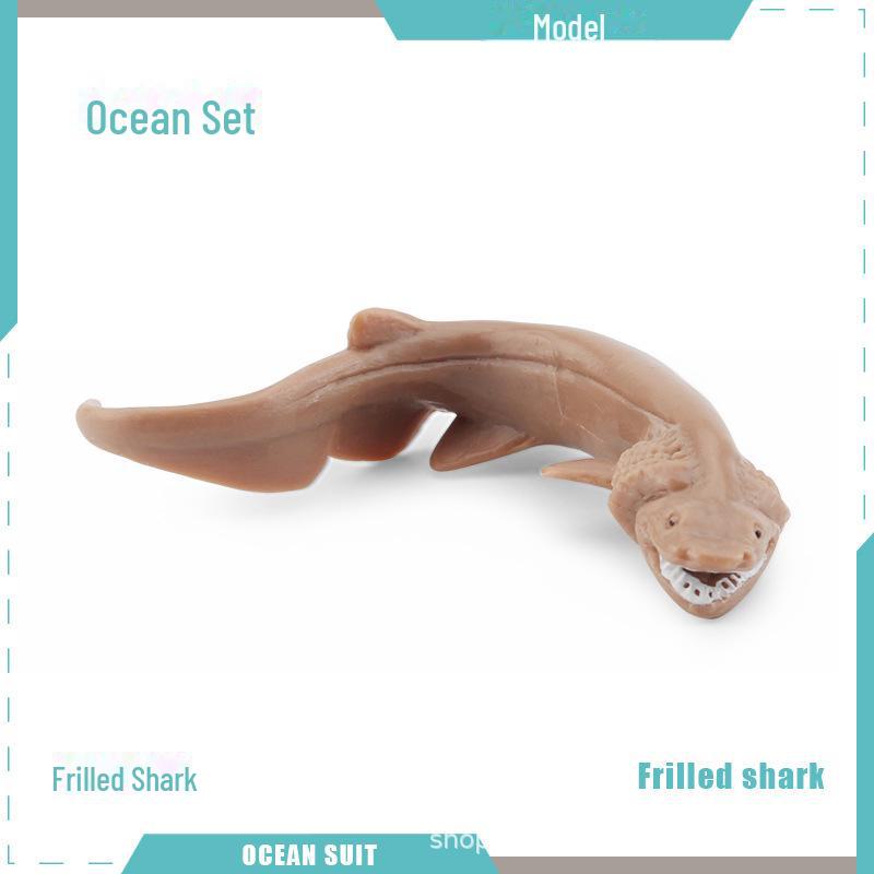 Набор моделей морских животных: Акула, черепаха, дельфин, кит, пингвин, краб и существа морского дна