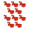 10Pcs Chicken Duck Drinking Cup Automatic Drinker Chicken Feeder Plastic Poultry Farm Water Drinking Cups Easy Installation