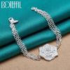 Romantic Flower AAA Zircon Bracelet Fashion Gift Silver Jewelry