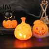 Portable LED Spooky Ornament Halloween Night Light, Flameless Pumpkin Lamp, Decorative Table Decor Atmosphere Light for Holiday Party Home Detailed