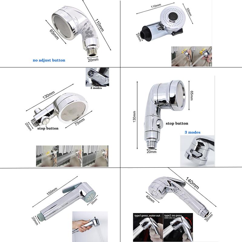 Handheld Silver Small Bed Chair Shower Head Sprayer Nozzle Hair Salon Shampoo Washing Water Hose 2m 3m Baby Pet Tool Small