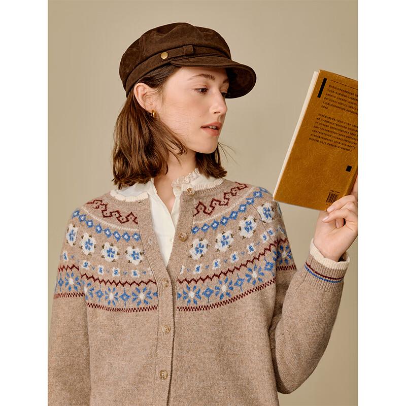 Inman Women's Retro Fair Isle Knit Cardigan