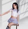 Sexy Campus JK Uniform College Seduction Pure Lust Tight Ultra Short Pleated Skirt Suit Sexy Lingerie
