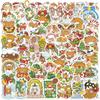 50 Cartoon Holographic Cartoon Christmas Calf Doodle Stickers Decorate Suitcase Notebook Diy Waterproof