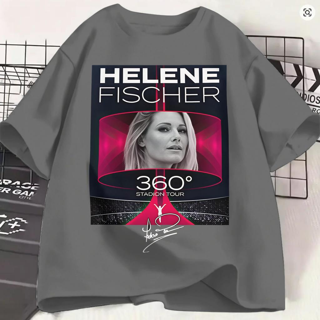 Helene Fischer 100 Cotton T Shirt Unisex Summer 360° Stadium Tour 2026 Street Style T Shirts O Neck Fashion Tee Shirt Plus Size