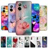 Для Realme C67 4G Чехол RMX3890 Популярный Чехол с Рисунком Цветов Силиконовый Чехол для Телефона Для Realme C67 C 67 RealmeC67 4G Мягкие Чехлы Черный