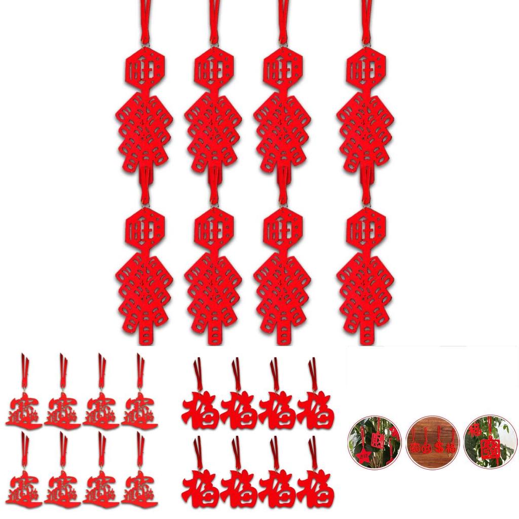 Красиво сделанный 8 шт. Китайский Новый год CNY Уличный красный декор Фестиваль Бонсай Денежное дерево Подвеска