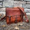 Vintage Leather Men's Laptop Shoulder Satchel Messenger Bag 9X11 All In Inches