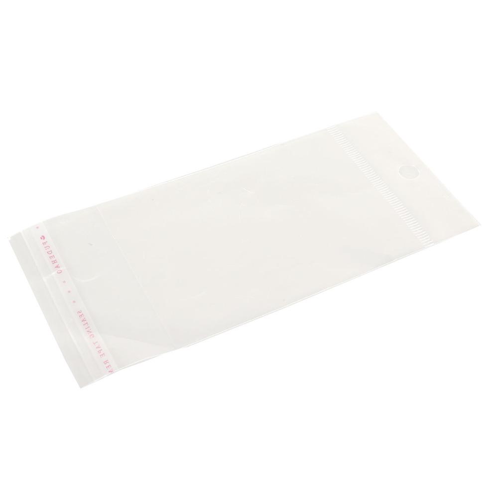 100pcs Transparent Bag Earring Display Cards Hanging Holes Keychain Display Cards  Jewelry Display