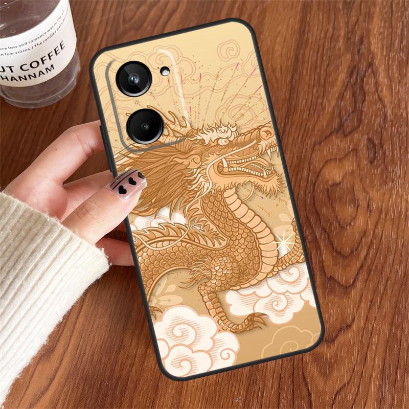 Китайский Дракон Для Realme GT7 Pro GT6 15 10 11 12 13 14 Pro Plus C75 C65 C55 C63 C61 C53 C67 C35 C71 Чехол