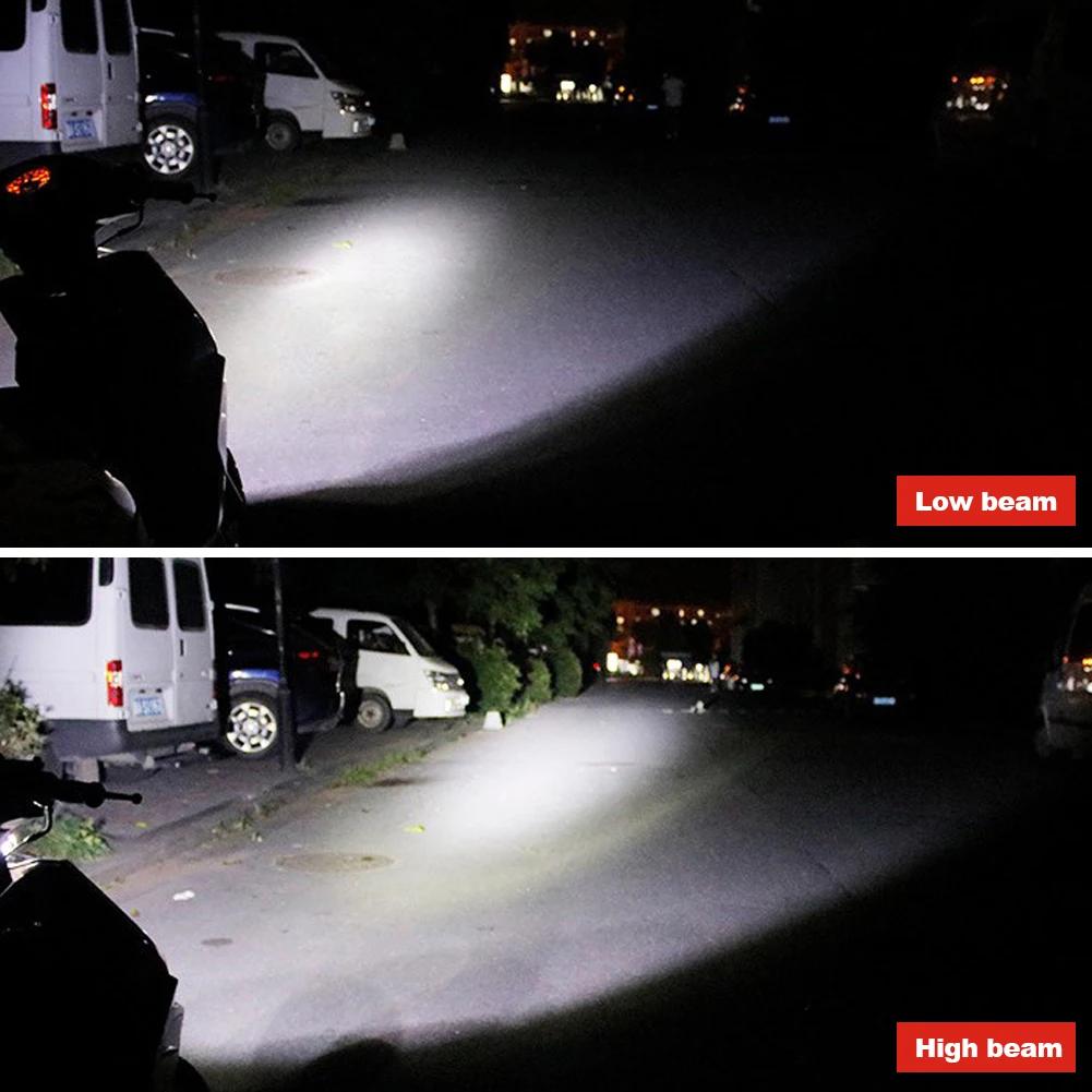 Новый 1 шт. H4 LED Moto Light Hi-Lo Beam Light Лампа Мотоциклетная светодиодная фара 6500K 12V 1530 COB Чипов IP68 BA20D Светодиодная лампа