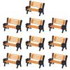 10-Piece 1:150 Scale Model Park Bench, Perfect for Building Dioramas, Scenery Collections, Educational DIY Projects