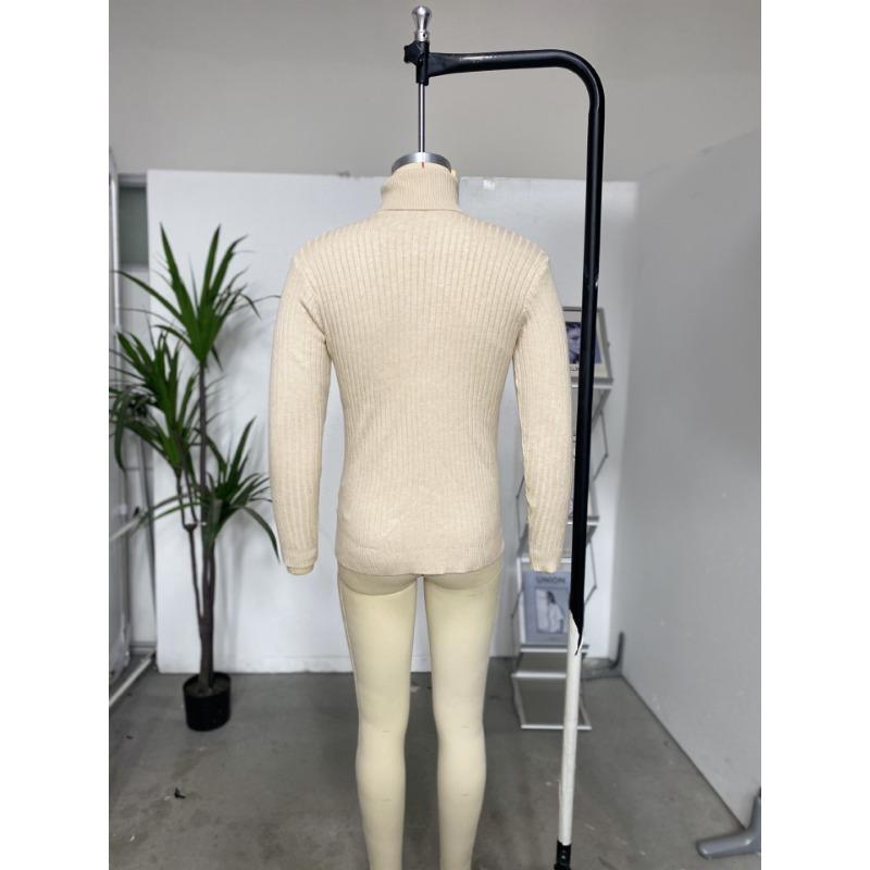 Men S Slim Fit High Neck Pullover Knit Sweater