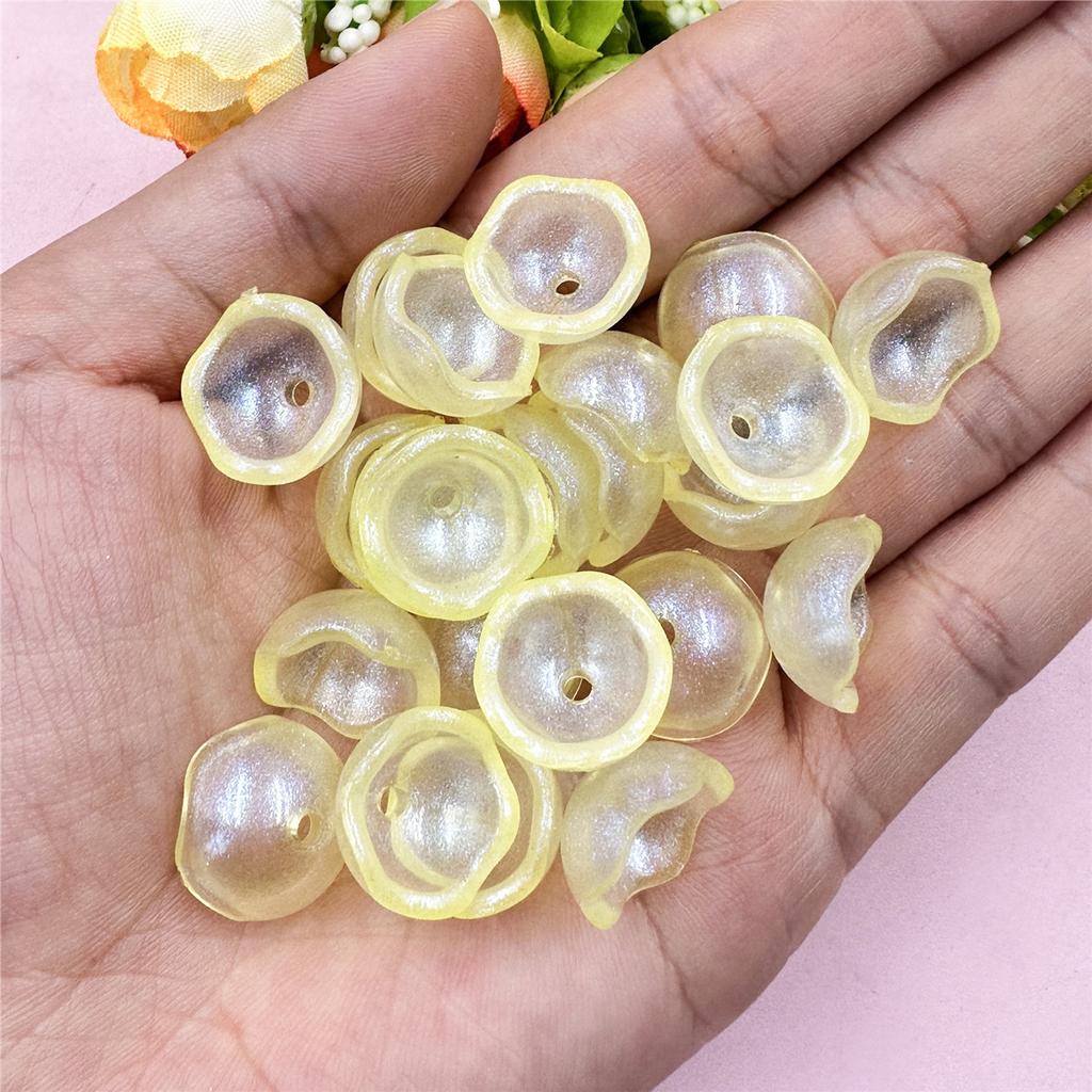 100Pcs Bead Fashion DIY Beads Beads Bowl Shaped Multicolor Jewelry Acrylic Beads