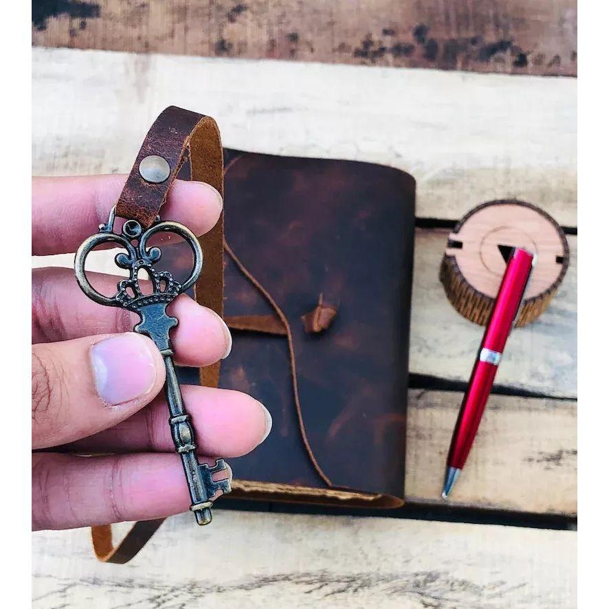 Leather Journal-Handmade Deckle Edge Paper Leather Bound Journal -Book of Shadow