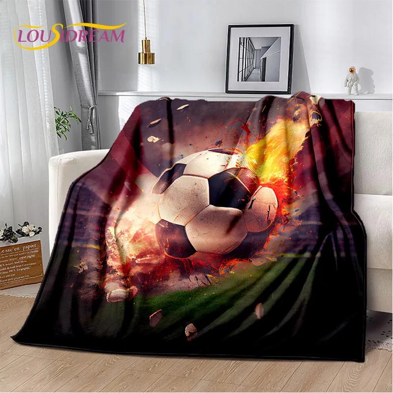 29 Стиль Футбольное поле Футбол Спорт Мультфильм Мягкое одеяло, Мягкий плед для дома Спальня Кровать Диван Дорожный чехол Детский подарок