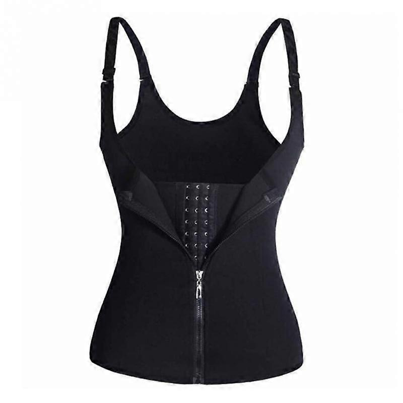 3 Clip&1 Zip 6 Steel Boned Waist Trainer Corset Sport Workout Body Shaper Tummy Control