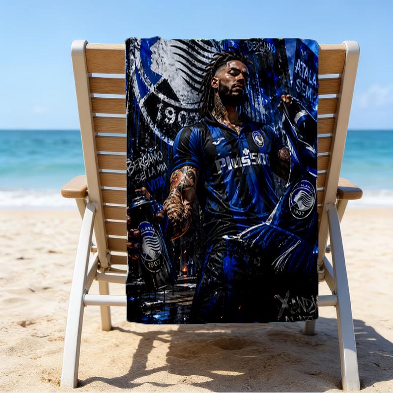 Football Atalanta Beach Towel - Soft, Absorbent Microfiber, Lightweight, Ideal for The Beach, Parties, Travel, Camping fan gifts