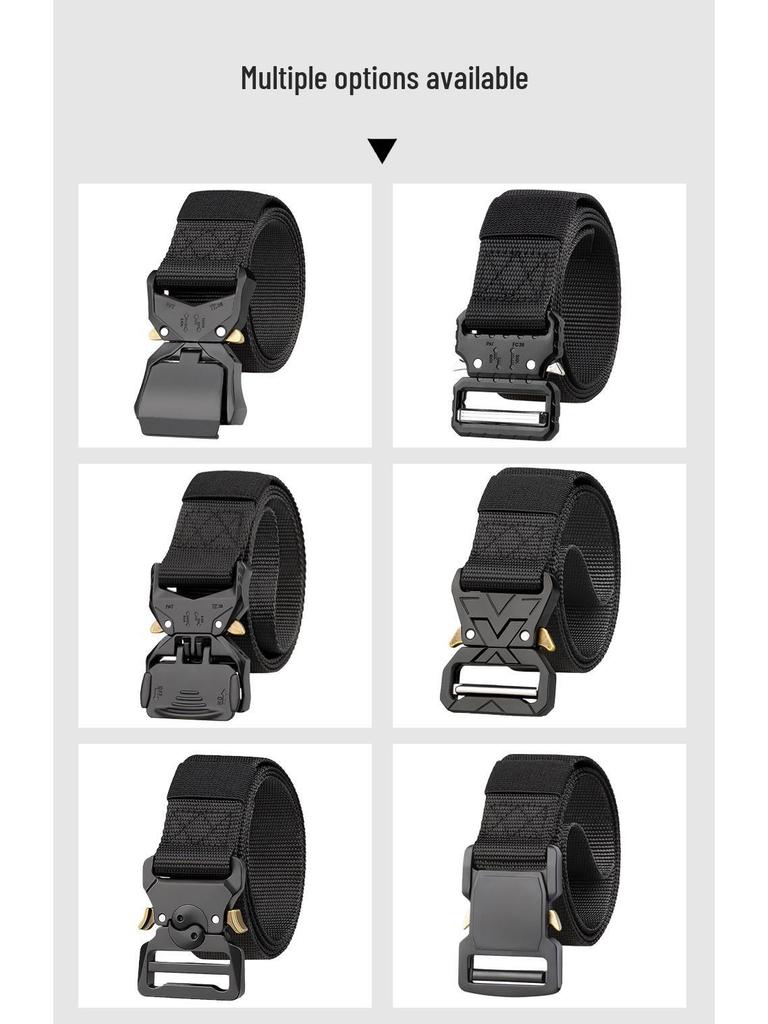 Cross-border Cobra Tactical Belt: Outdoor Military Leather Belt with Alloy Insert Buckle