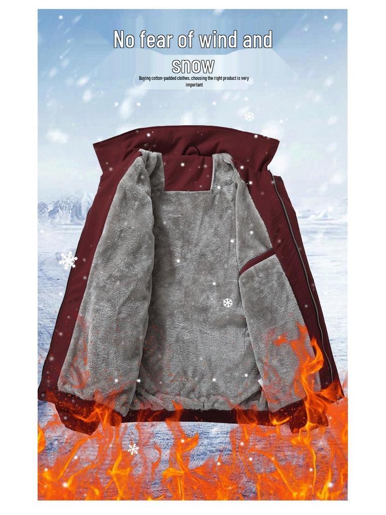 Новая мужская унисекс повседневная куртка в американском стиле с лацканами и тремя полосками, с плюшем