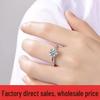 One Carat Moissanite Six-Prong Sterling Silver Ring with GRA Certification - Perfect for Proposal or Qixi Gift, S925